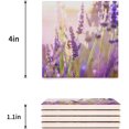 thumbnail image 3 of FMSHPON Lavender Set of 6 Coaster for Drinks, Absorbent Ceramic Stone Coasters Cup Mat with Cork Base for Home Kitchen Room Coffee Table Bar Decor, 3 of 4