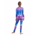 thumbnail image 2 of renvena Kids Girls Full Length Unitard Long Sleeve Fish Scale Bodysuit Stretchy Mermaid Jumpsuit Leotard Type H 5-6, 2 of 7