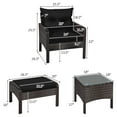 thumbnail image 2 of Gymax 5PCS Patio Set Sectional Rattan Wicker Furniture Set w/ Black Cushion, 2 of 10