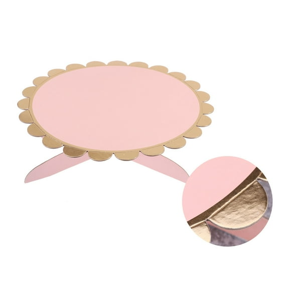 WHAMVOX Cake Stand Round Cupcake Stands Disposable Paper Dessert Display Stand for Wedding Birthday Party (Pink)