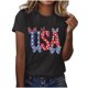 thumbnail image 4 of Karight Womens Summer Short Sleeve Tops Bow Printed Shirts Beach Vacation Outfits Workout Tshirts Casual Clothes, 4 of 4