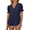 Navy womens tops summer, variant on Womens Blouses and Tops Dressy, Womens Ruffle Short Sleeve V Neck Chiffon Blouses Tops Summer Casual Loose Shirt Tops Cute Tunics Tee