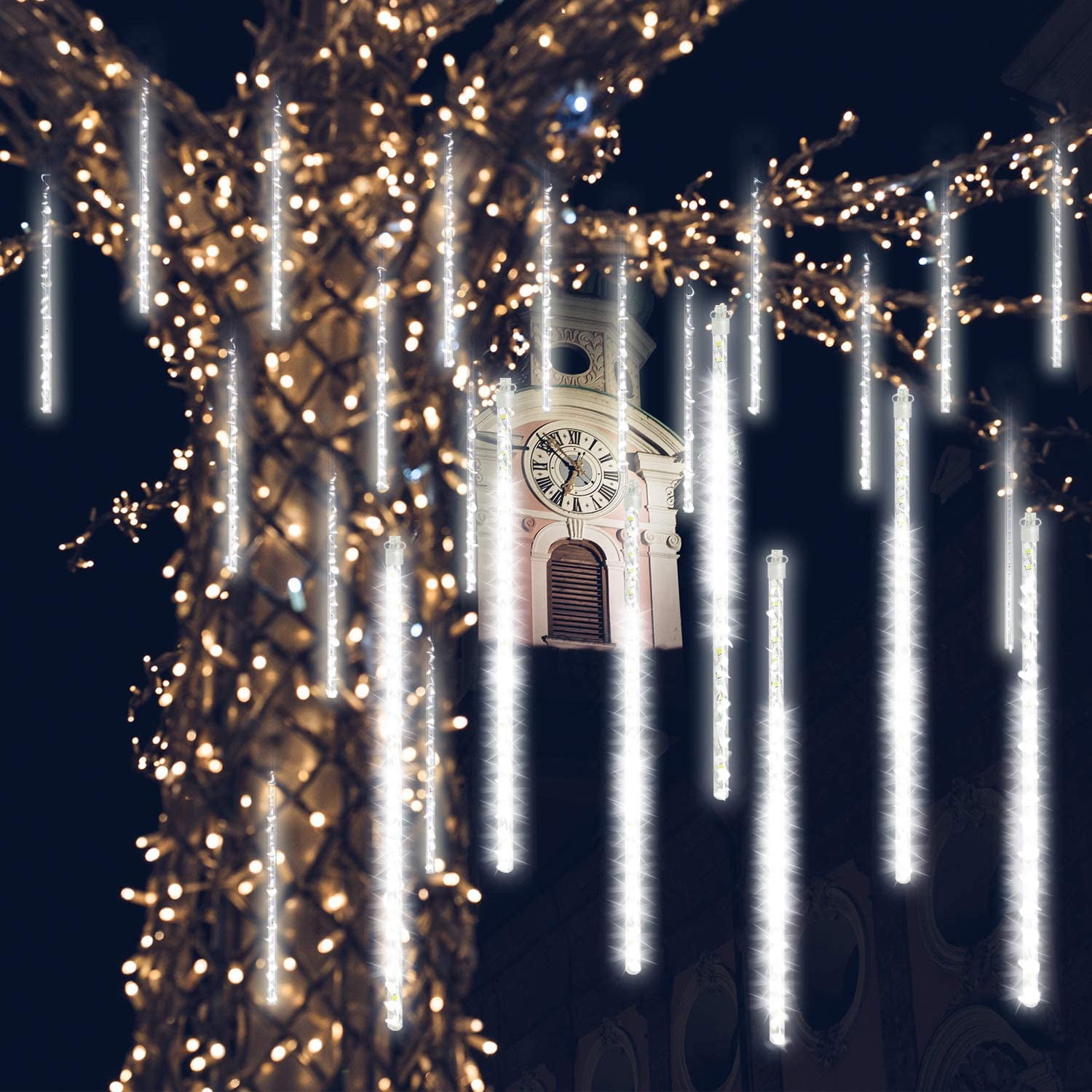 Solar Falling Rain Light LED Meteor Shower Light 30cm 8Tubes 114LEDs Fairy Light Solar Falling Rain Light LED Meteor Shower Light 30cm 8Tubes 114LEDs Fairy Light