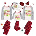 thumbnail image 1 of Pijamas familiares a juego de Navidad, conjuntos de pijamas a cuadros blancos y negros, Just Who Loves Christams en julio, 1 of 4