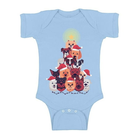 

Awkward Styles Ugly Christmas Baby Outfit Bodysuit Dog Xmas Tree Romper