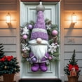 thumbnail image 2 of SLYNSHome Holiday Gnome Door Covers Decorations Christmas Purple Bow Front Door Cover Door Banner Backdrop Party Supplies, 2 of 7