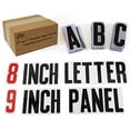thumbnail image 1 of Sign Letter Depot, Marquee Letters, Flexible Outdoor Sign Letters for Changeable Portable Roadside Sign, Condensed Helvetica Font, 8 Inch Letter, 9 Inch Panel, 300 pc set, 1 of 1