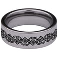 thumbnail image 4 of Celtic Heart Tungsten Carbide Ring, 4 of 9