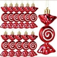 Christmas Tree Pendant Red Candy Cane Lollipop Xmas Ball Hanging