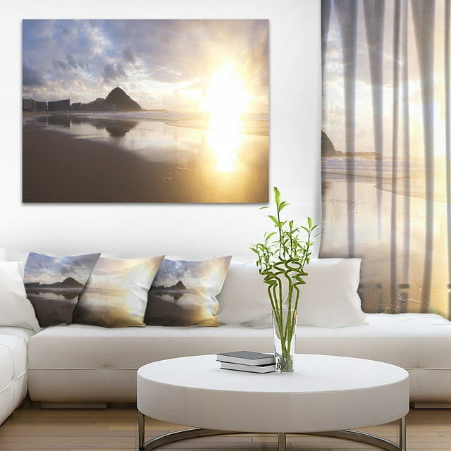 Sunset at Donostia Beach - Seascape Canvas Art Print
