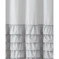 thumbnail image 5 of VCNY Home Melanie Grey Solid Ruffle Polyester Shower Curtain, 72" x 72", 5 of 5