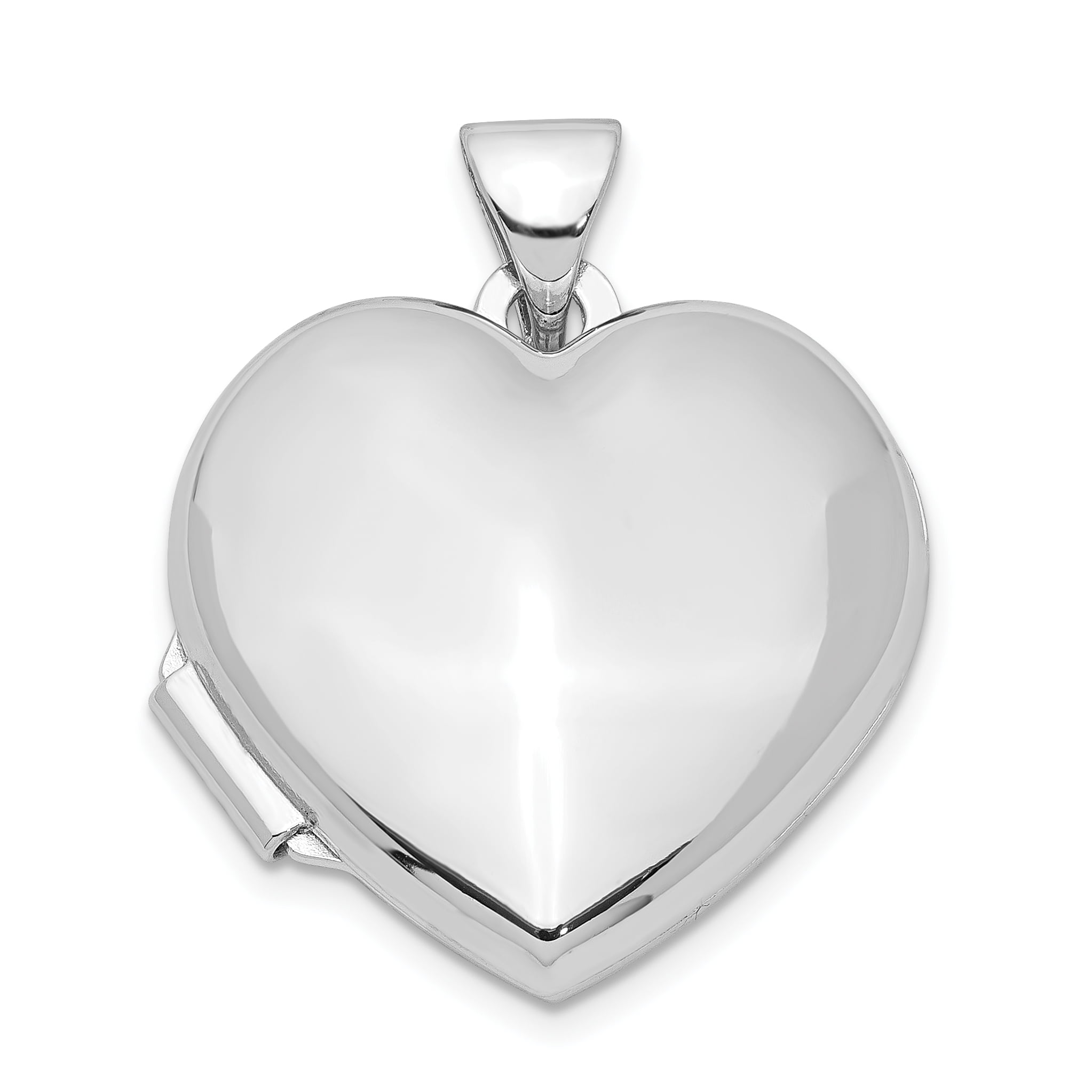 Mireval Sterling Silver Anti-Tarnish Treated Enameled Rose Ash Holder Heart Locket