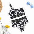 thumbnail image 2 of QLEICOM Womens Swimsuits Tummy Control Plus Size Swimsuit Coverup Fashion Leopard Bikin Print Two Piece Swimsuit Pushups Swimwear Beachwear Black S, 2 of 5