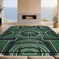 thumbnail image 2 of Design&I 5'x7' Washable Area Rug Snag-Free, Skid-Resistant Motif Bold Pitch Frame Door Center Goal Soccer Field Stadium Playful Expressive for Dining Room, Under Table, Home Office, 2 of 7