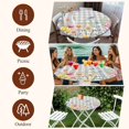 thumbnail image 7 of Wildflowers Round Tablecloth, Fitted Table Cover with Elastic for 36"-44" Round Tables, Spring Watercolor Tulip Floral Leaf Grey Plaid Table Cloth Outdoor Indoor Dinning Party Waterproof Tablecloths, 7 of 7