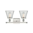 thumbnail image 2 of Innovations Lighting  Ballston Urban Cone - 2 Light 16" Bath Vanity Light Clear/White and Polished Chrome Finish, 2 of 5