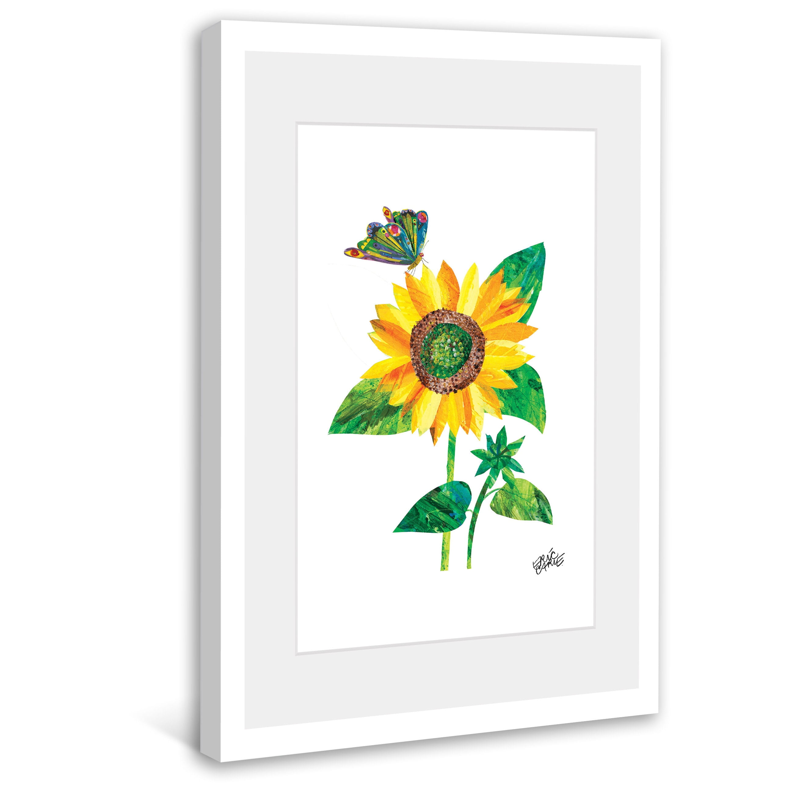Eric Carle Butterfly and Sunflower Framed Art Print