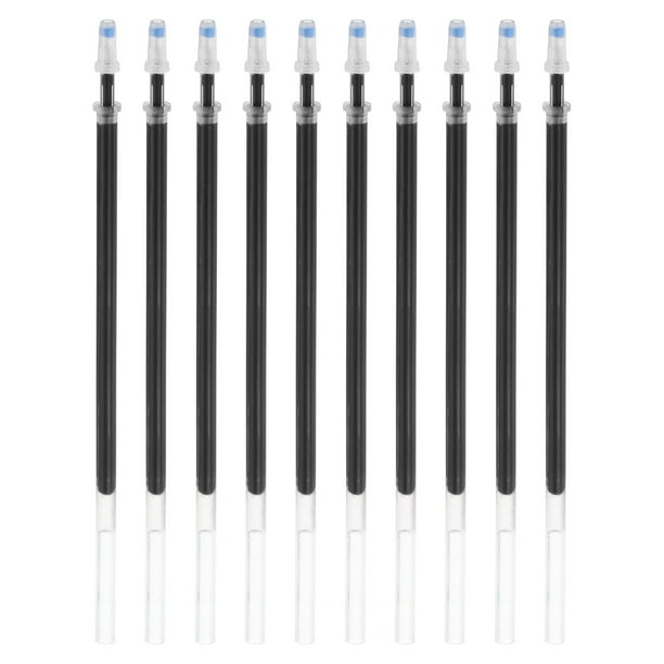 Recargas de bolígrafo Uxcell de 130 mm, punta de aguja de 0.5 mm, recarga de bolígrafo de tinta gel negra, negra, 50 piezas