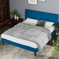thumbnail image 2 of VECELO Queen Size Bed Frame, Modern Platform Bed Frame with Adjustable Button Tufted Upholstered Headboard for Bedroom, No Box Spring Needed, Easy Assembly, Blue, 2 of 9