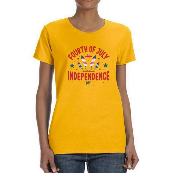 Fourth Of July Fireworks T-Shirt Women -Image by Shutterstock, Female x-Large