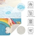 thumbnail image 3 of Yayeee Bath Rug for Bathroom Floor Non Slip Contour Fluffy Soft Absorbent Mat, 20"x24", Rainbow with Stars, 3 of 7
