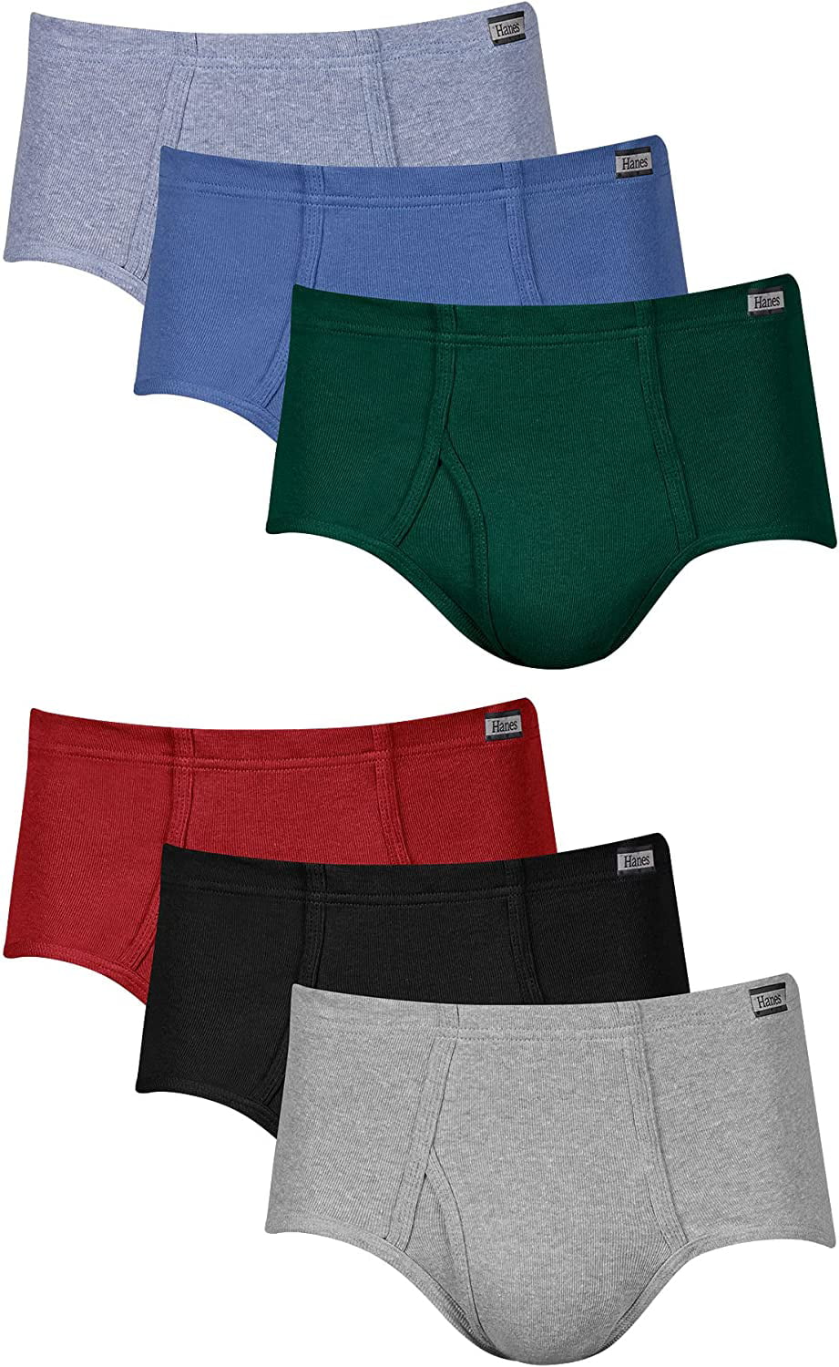 Hanes Men's Tagless® No Ride Up Briefs with Comfort Soft® Waistband 6 Pack