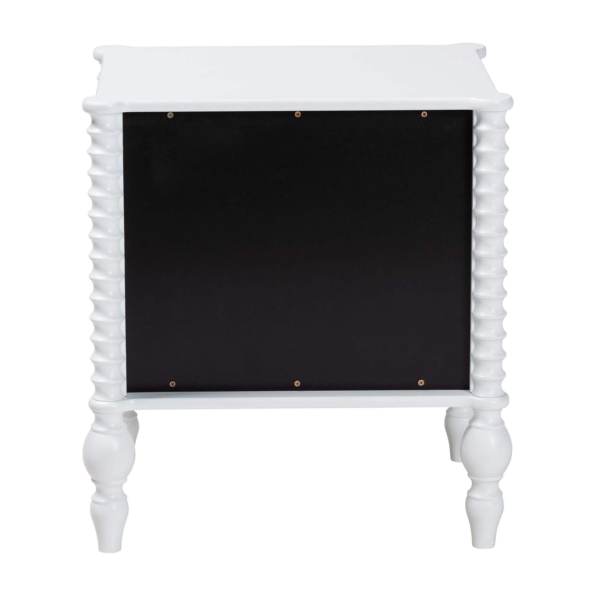 Baxton Studio Callison Farmhouse Nightstand, 2-Drawer, White