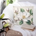 thumbnail image 3 of Vintage Floral Spring 26x26 Pillow Covers Set of 2, Rustic Botanical White Flowers Throw Pillow Covers Decorative Couch Cushion Case, Microfiber Square Pillowcases for Bedroom Car Living Room, 3 of 7