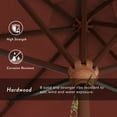 thumbnail image 5 of 9' Grove Series Patio Umbrella With Wood Pole Hardwood Ribs  Push Lift With Sunbrella 2A Jockey Red Fabric, 5 of 5