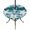 Teal,Turquoise,White, variant on Round Outdoor Tablecloth with Umbrella Hole and Zipper, Coastal Starfish Tablecloth with Elastic Waterproof, Vintage Country Ocean Life Tie-dye Brown Patio Table Covers for 36" - 44" Pool Tables