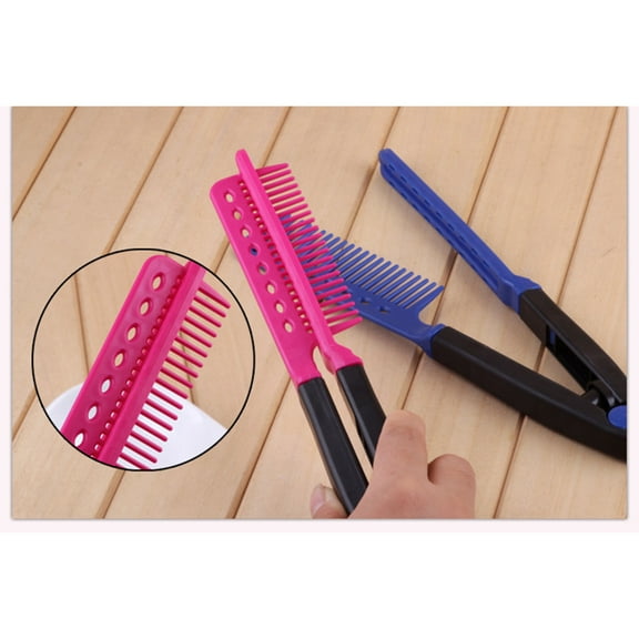 HEMOTON V-Shaped Hair Clamp Comb for Effortless Hair Styling, Straightening, and Reducing Split Ends Effectively