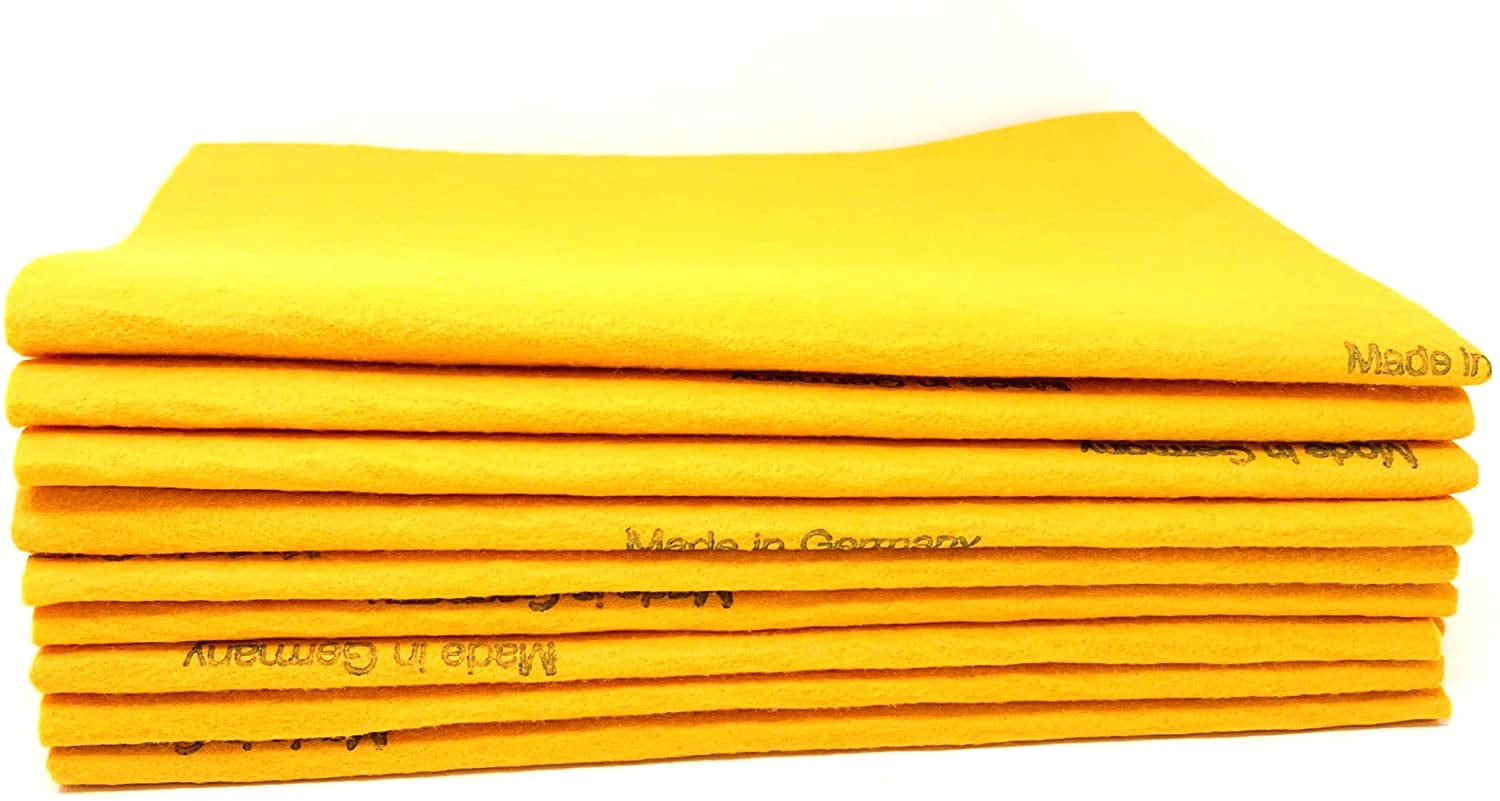 10 Pack Extra Large Original German Shammy Cloths Chamois Towels
