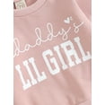 thumbnail image 6 of Bagilaanoe 2PCS Toddler Baby Girl Pants Set Letter Print Long Sleeve Sweatshirt Pullover Tops + Drawstring Sweatpants 6M 12M 18M 24M 3T Kids Casual Sweatsuits, 6 of 9