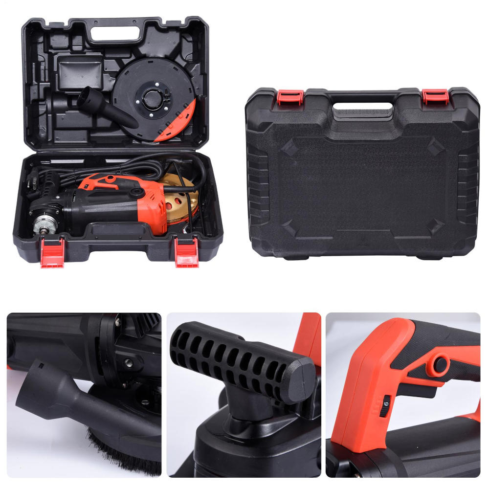 7-Inch Concrete Floor Grinder, 1800W Powerful Concrete Sanding Machine Concretes Sander Practical Angle Grinder Tool Floor Grinders Polishing Machine 90° Seamless sanding for Floors