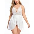thumbnail image 2 of LilyLLL Plus Size Womens Plus Size Lace Bustier Flowy Nightdress Bodysuit Underwear Sleepwear, 2 of 5