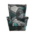 thumbnail image 1 of Antideslizante Wing Chair Slipcover Lavable Poliéster Impreso Elástico Transpirable Sofá Fundas de sofá Protector de muebles para sala de estar Comedor Gris oscuro Gloria Funda Sillón, 1 of 9