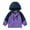 142# Purple, variant on oqasdz Girls Jackets Boys Color Block Fall Winter Hooded Jacket Trench Coat Casual Outerwear Fashionable Top Jacket Outwear Size 2 Y-3 Y
