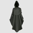 thumbnail image 5 of DuoJiaJ Adults Hooded Cape, Stand Collar Punk Style Cloak Green Sizes S-L, 5 of 7