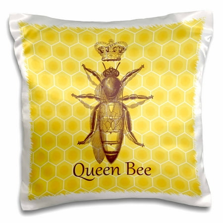 3dRose Stately Queen Bee with Royal Crown over Yellow 
