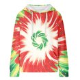 thumbnail image 4 of YUNAFFT Stylish Tie-Dye Print Hooded Sweatshirt with Pockets for Women, 4 of 6