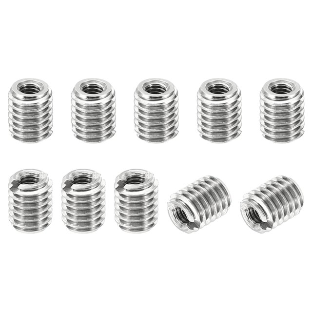 Unique Bargains Adaptateurs de Filetage Manchon Réducteur Écrou 10 Pcs M5x0.8 Mâle à M2.5x0.45 Femelle Réparation Insert Écrou 6mm
