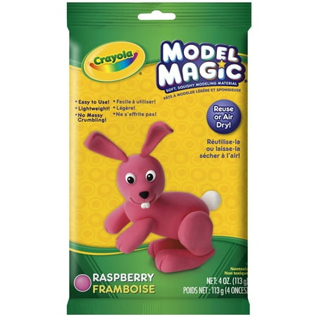 Crayola Model Magic, Raspberry, Alternative Modeling Clay for Kids, 4oz
