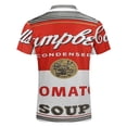 thumbnail image 5 of TOMATO SOUP Men Zipper T-shirt Summer Casual Short Sleeve T-shirt Top, 5 of 7