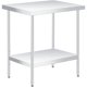 thumbnail image 1 of Qinaqin 36 x 24 Inches Resistente Stainless Steel Prep Mesa con Ajustable Undershelf Ideal para Outdoor Use en Restaurants cm de Alturaotels y Anchoorks, 1 of 5