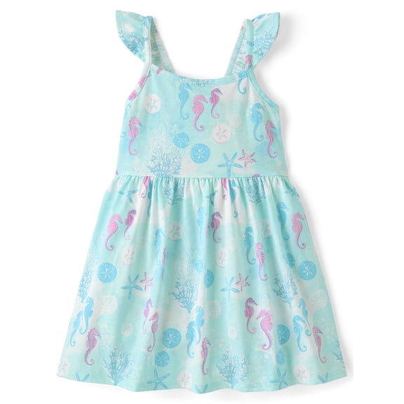 The Children's Place Baby & Toddler Girls Sleeveless Flutter Dress, Sizes 6M-5T