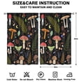 thumbnail image 2 of Colorful Mushroom Plants Curtains-blackout Curtains Bedroom Decor Living Room Darkening Grommet Window Drapes 2 Panels Set 52"x 84", 2 of 2