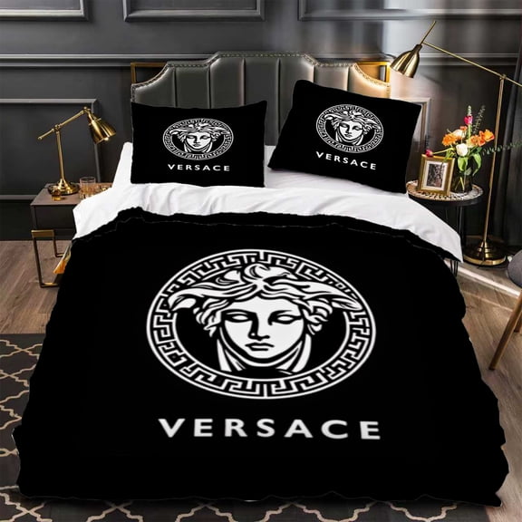 3-Piece Duvet Cover Set - Luxurious Black & White Bedding & Elegant Design for Modern Bedrooms