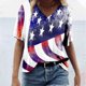 thumbnail image 2 of Tops de Mujer Elegantes Blusas Casuales Camisas Erógenas de Moda Con Cuello en V Camiseta Impresa de Manga Corta Odeerbi ODB168157, 2 of 5