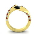thumbnail image 4 of 1.20 Ct Latest Natural Diamond Black Onyx & Red Ruby Gemstone Wedding Ring for Women Solid 18K Yellow Gold Size 3.5 by Diamond-Capitals, 4 of 8