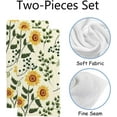thumbnail image 2 of Soft Hand Fingertip Towels 2 Pcs Face Bath Towels Sunflowers Plants Absorbent Washcloths for Bathroom Hotel Kitchen 30x15in, 2 of 6